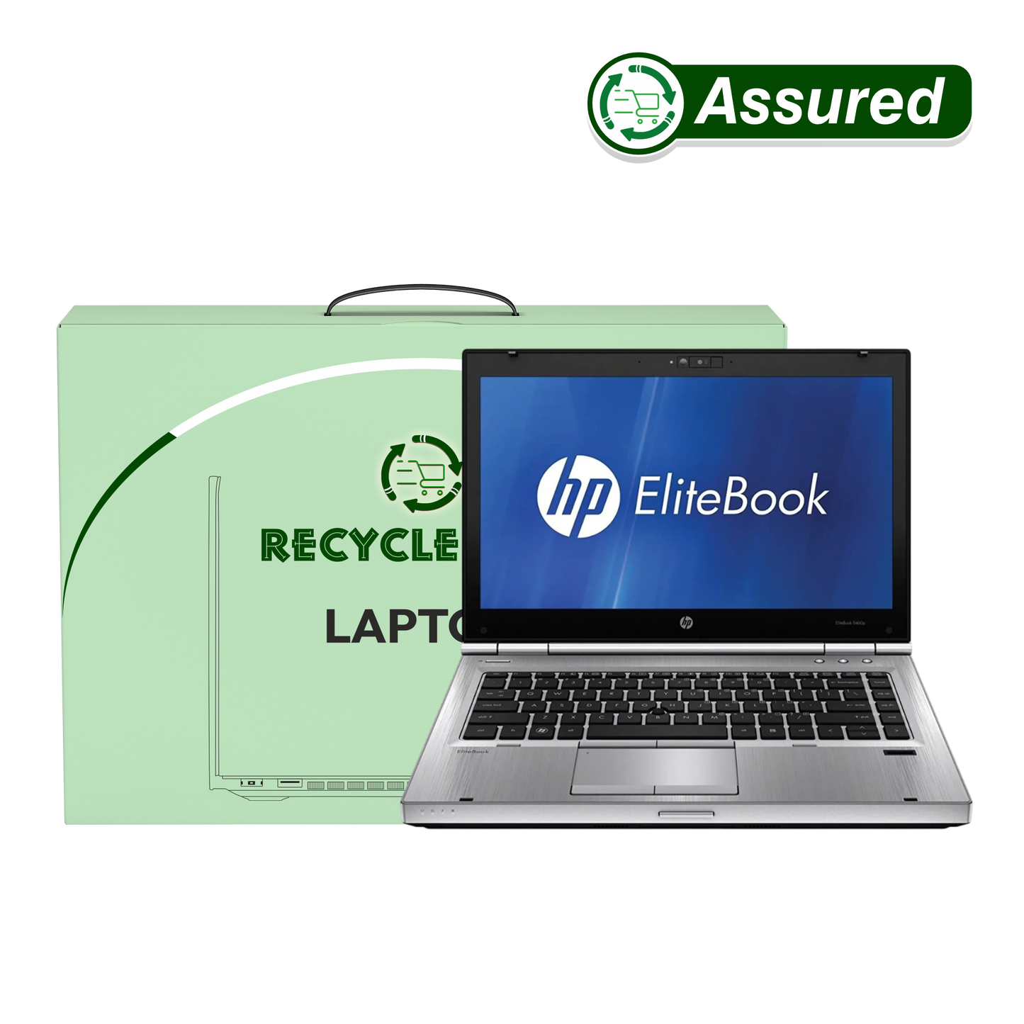 (Refurbished) HP 8460s 3rd Gen Laptop | Windows 10 | Ms Office | Intel HD Graphics | 14 Inch Black