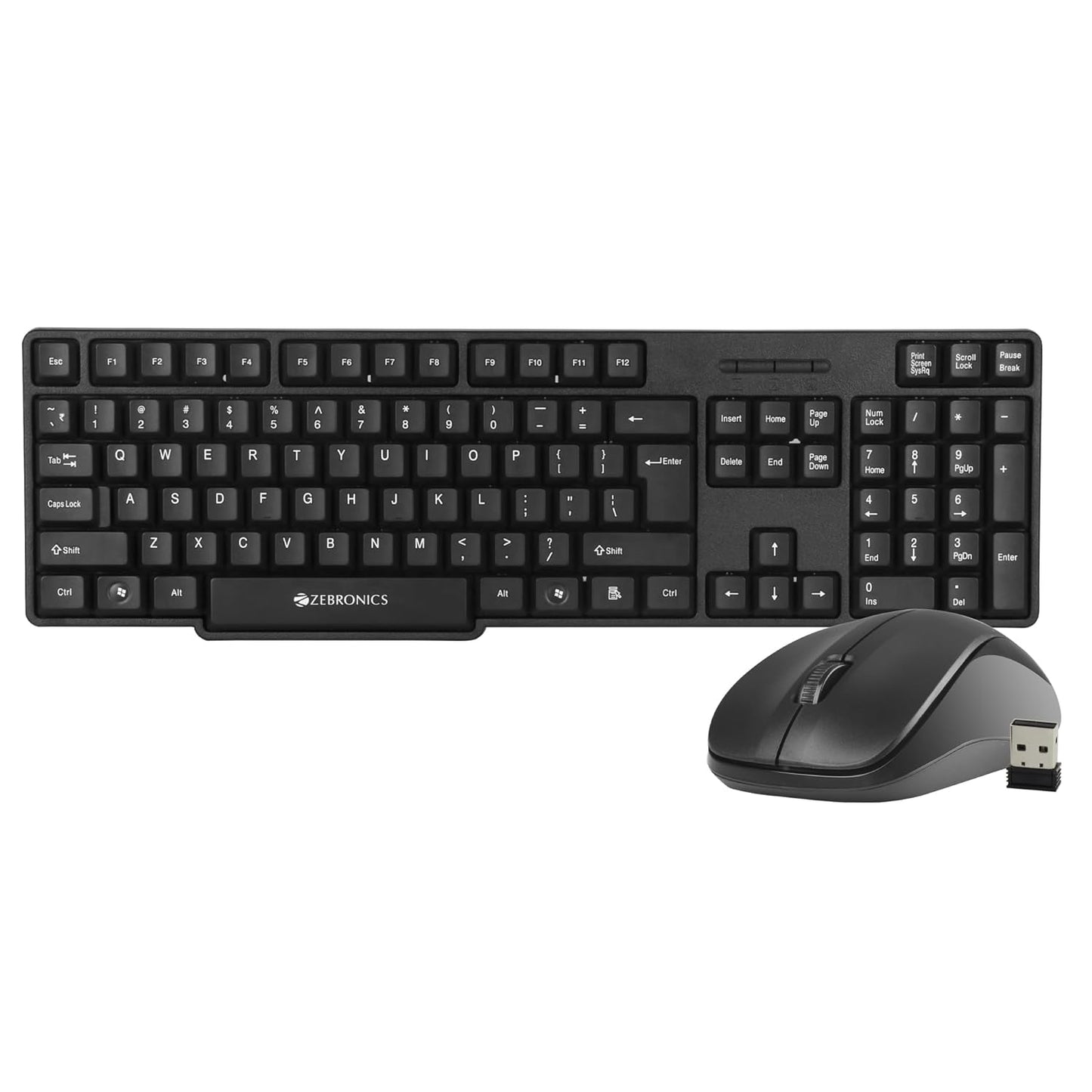 ZEBRONICS WIRELESS KEYBOARD & MOUSE COMBO